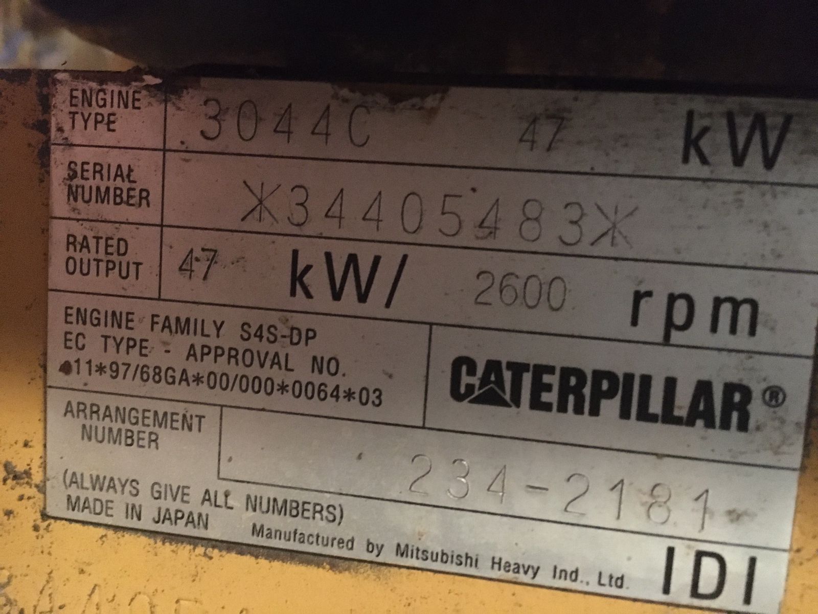 CAT 3044C 